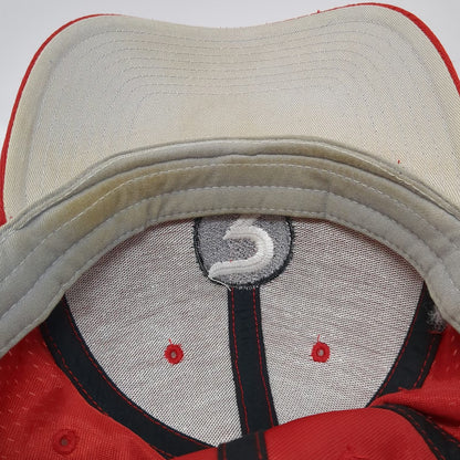 Richardson Baseball Cap Red 7 1/4 Pro Model Mesh Fitted White Black R Logo Hat