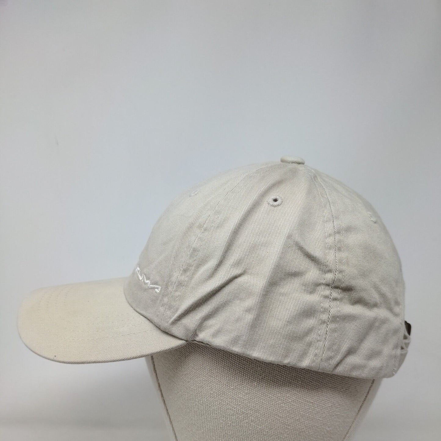 Okuma Slideback Hat Tan OSFA Embroidered Adjustable 6 Panel Yupoong