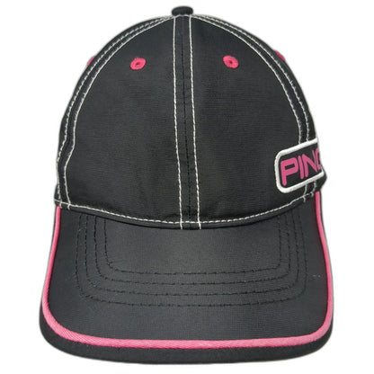 PING Baseball Cap Black Pink White One Size Performance Golf Contrast Stitch Hat