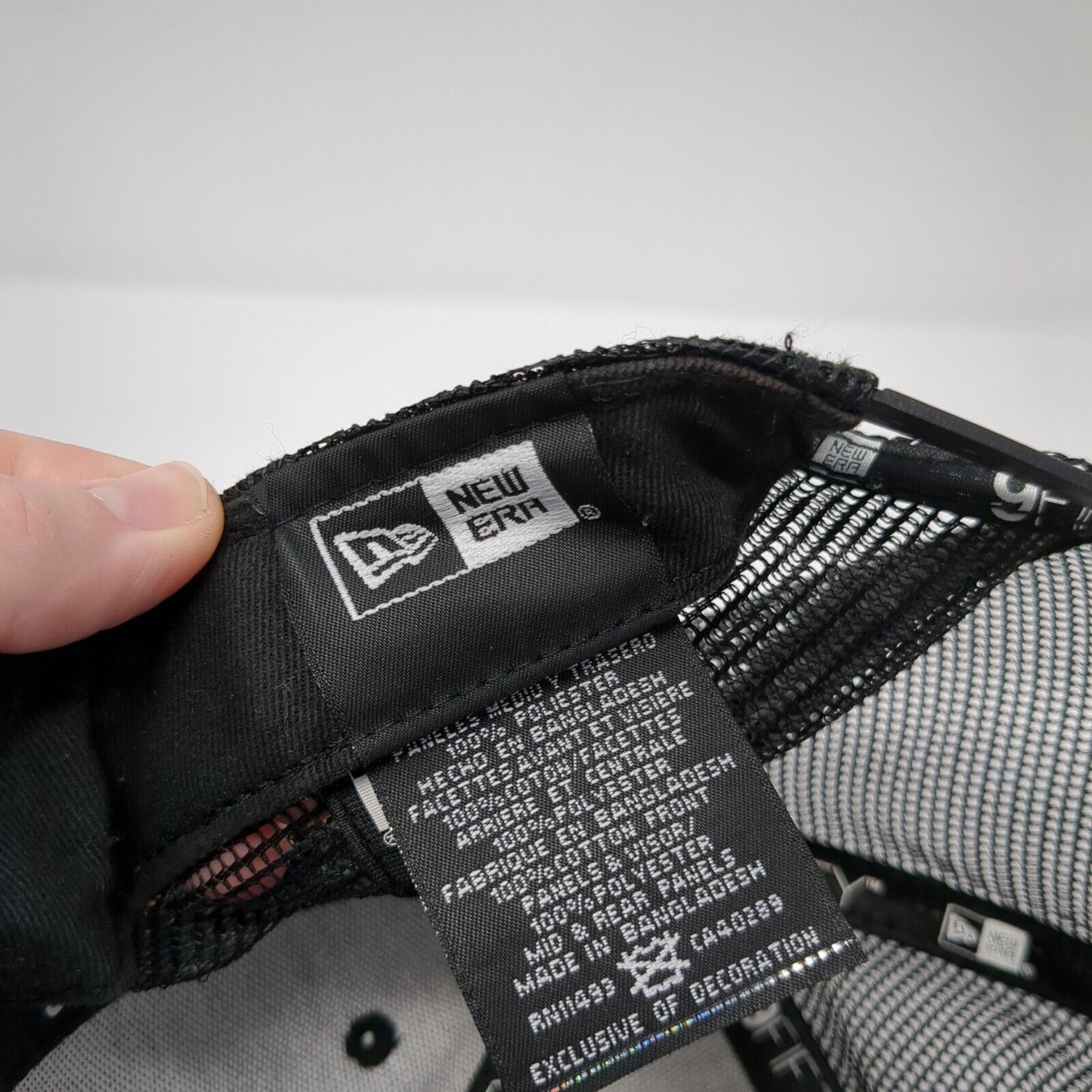 Pbbl crk Snapback Mesh Back Trucker Hat Black One Size New Era 9Fifty