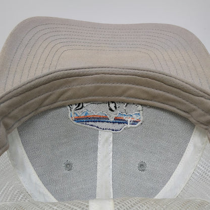 Patagonia Trucker Hat Gray One Size Mesh Back Embroidered Bison Mountain Logo