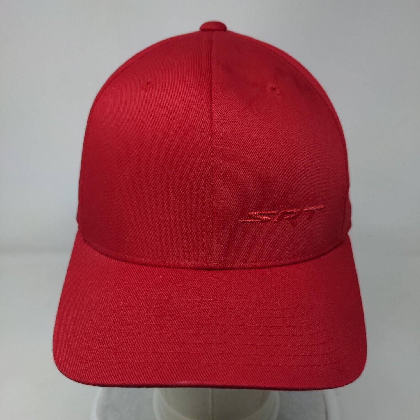 SRT Fitted Hat Red Size L/XL Flexfit Embroidered Vented Holes 6 Panel Yupoong