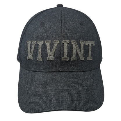 Vivint Strapback Baseball Cap Black One Size Adjustable Embroidered Provo Utah