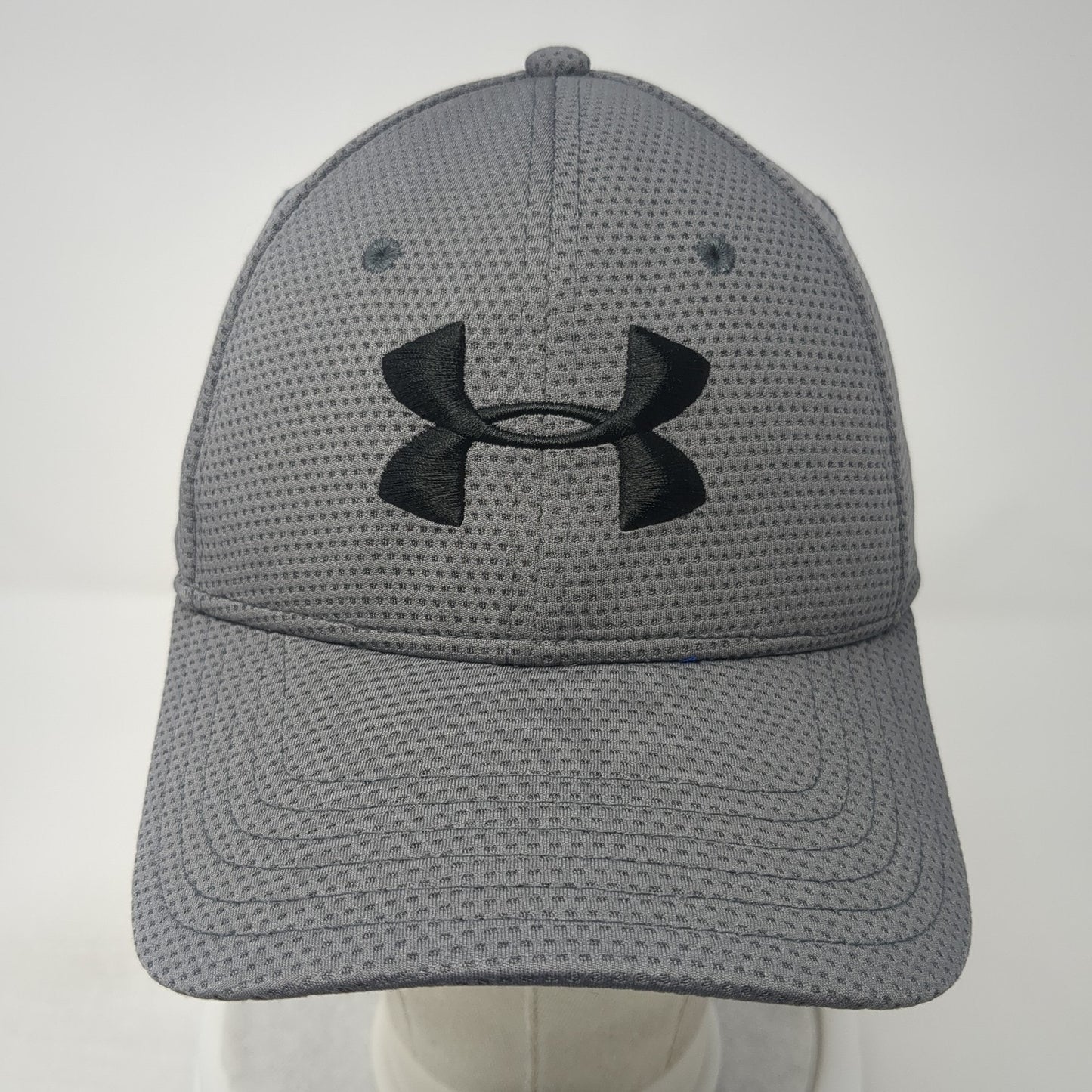 Under Armour Logo Fitted Hat Gray XL Embroidered 6 Panel Vent Holes