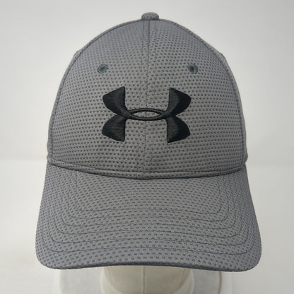 Under Armour Logo Fitted Hat Gray XL Embroidered 6 Panel Vent Holes