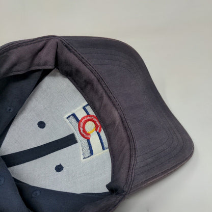Flag of Colorado Slideback Hat Blue OSFA Adjustable Embroidered 6 Panel Cotton