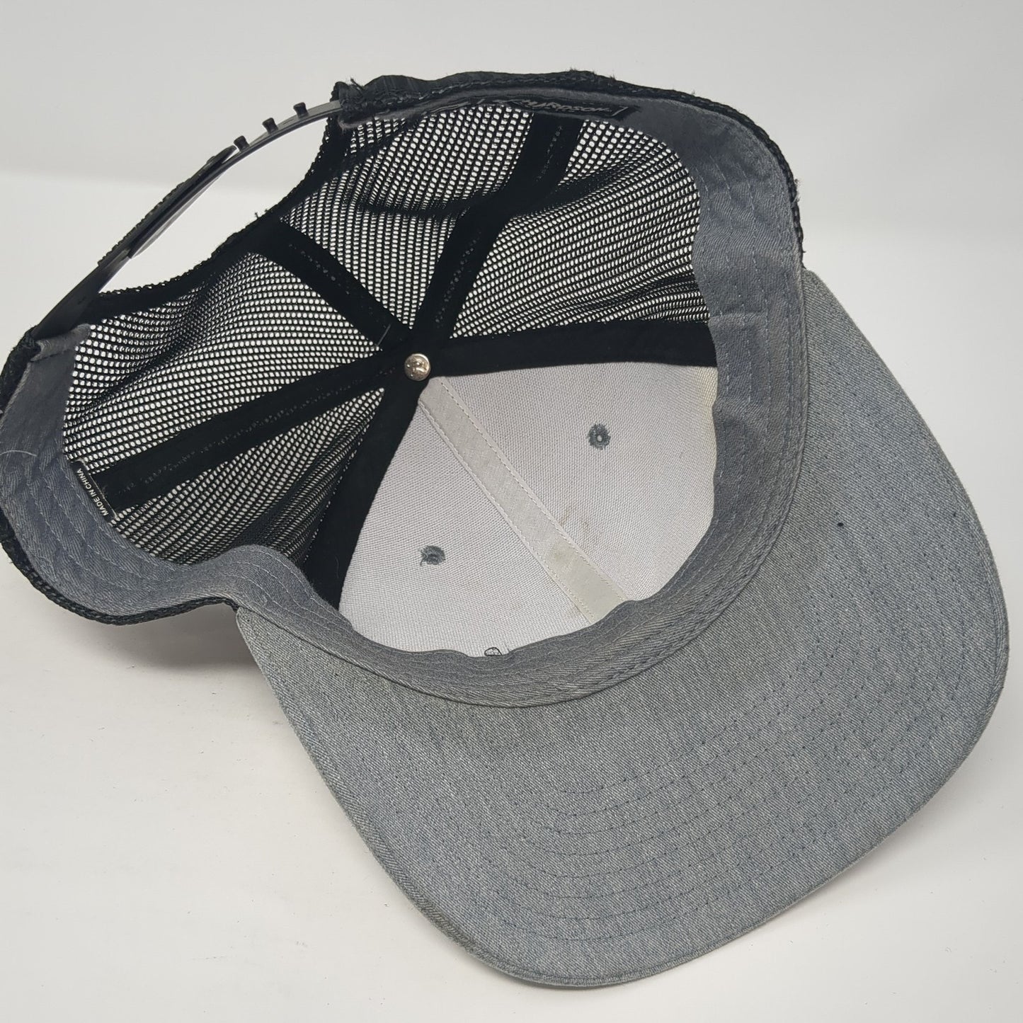 JST Manufacturing Snapback Trucker Hat Gray One Size Mesh Back 6 Panel