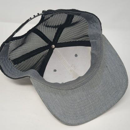 JST Manufacturing Snapback Trucker Hat Gray One Size Mesh Back 6 Panel