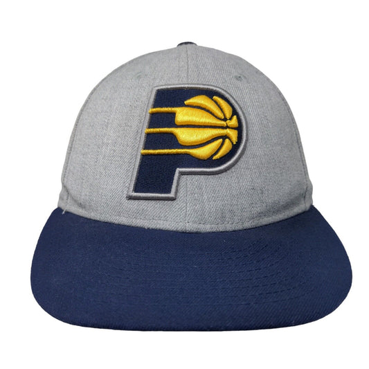 New Era Men's 59Fifty Fitted Hat Gray Size 7 1/4 Indiana Pacers Logo