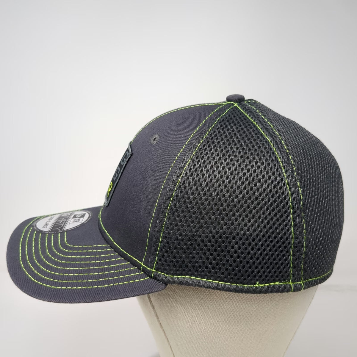New Era Baseball Cap Gray XL Big Dog SLR Mesh Back Stretch Fit Stitching Hat