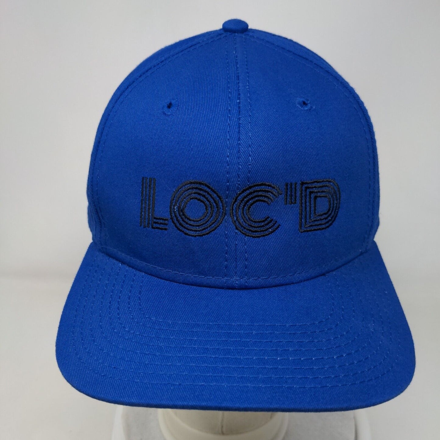 Loc'd Snapback Hat Blue OSFM Adjustable Embroidered 6 Panel Otto