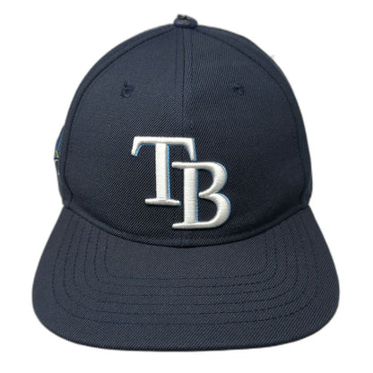 Tampa Bay Rays MLB Pro Standard Snapback Hat Blue One Size Leather Button Logo