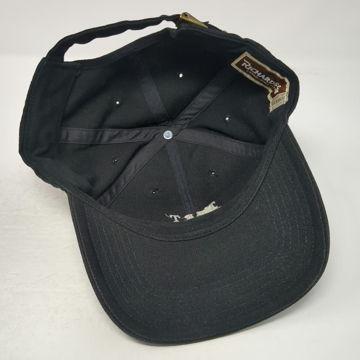 Richardson Baseball Cap Black OSFM Cotton TERT 2000 Instructor Hat Adjustable