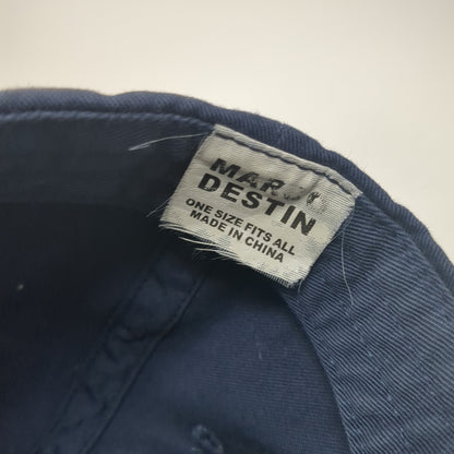 Destin Florida Strapback Hat Blue One Size Adjustable Embroidered