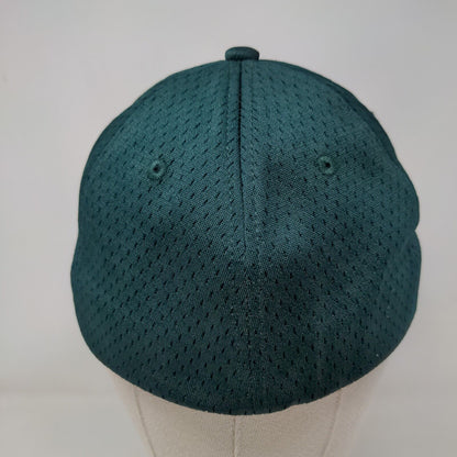 Pacific Pro Series Fitted Hat S-M Green Vented Holes 6 Panel Blank Polyester