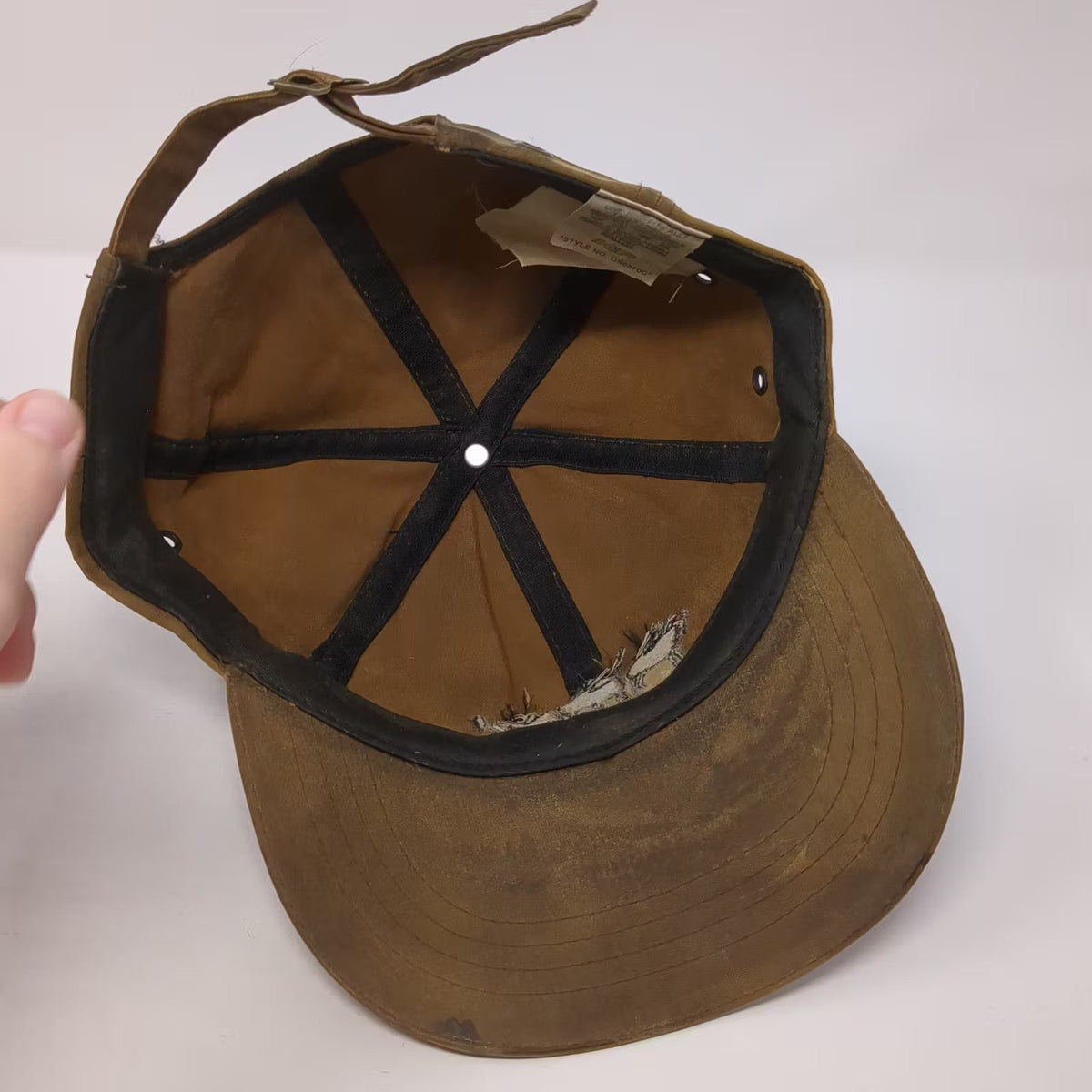 K-P Kenai Alaska Moose Embroidered Brown Cotton Adjustable Slideback Cap OS