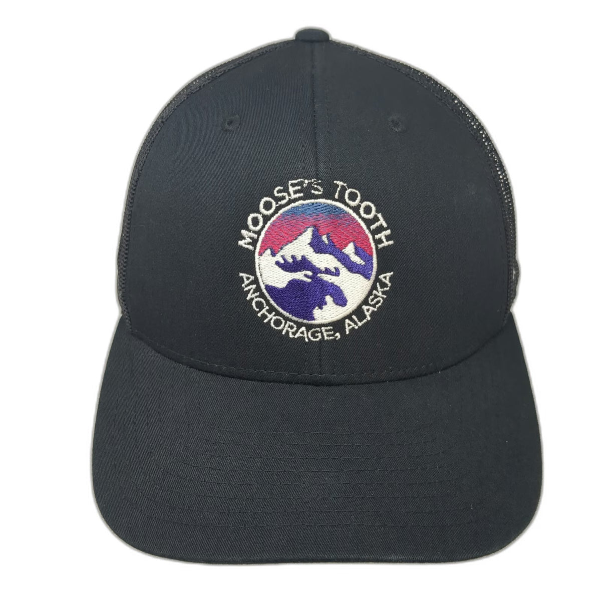 You Know. Trucker Hat Black One Size Moose's Tooth Anchorage Alaska Mesh Snap