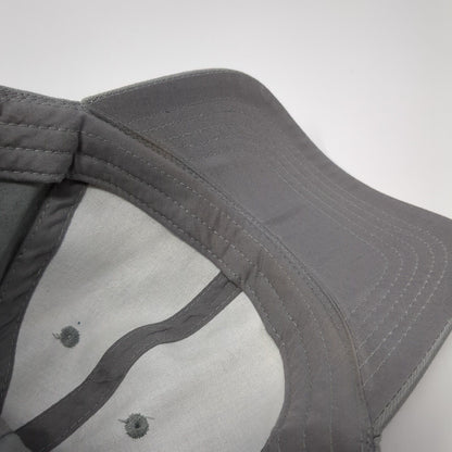 Unbranded Strapback Hat Gray One Size Adjustable Vented Holes 6 Panel Blank