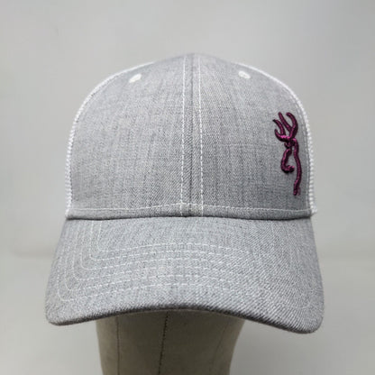 Browning Women's Strapback Mesh Back Hat Gray OSFM Embroidered Logo