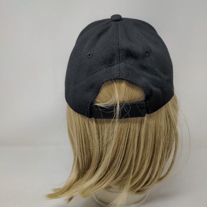 Unbranded Strapback Hat Hair Wig Black One Size 6 Panel Vent Holes