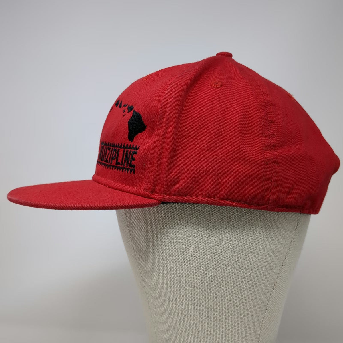 Double Portion Supply Snapback Red One Size Maui Zipline Hawaii Island Map Hat