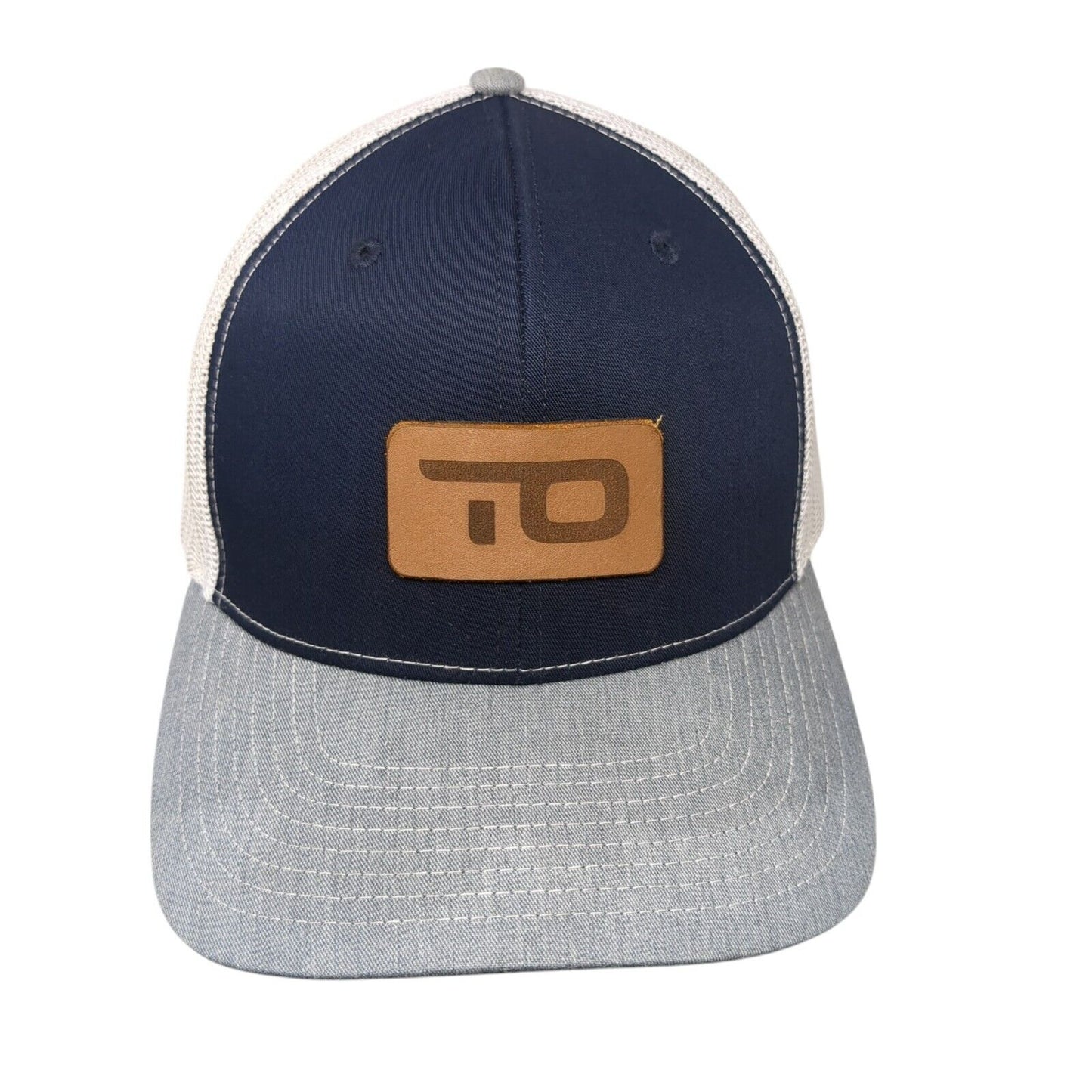 Richardson Snapback Mesh Back Trucker Hat Multi One Size Leather Patch