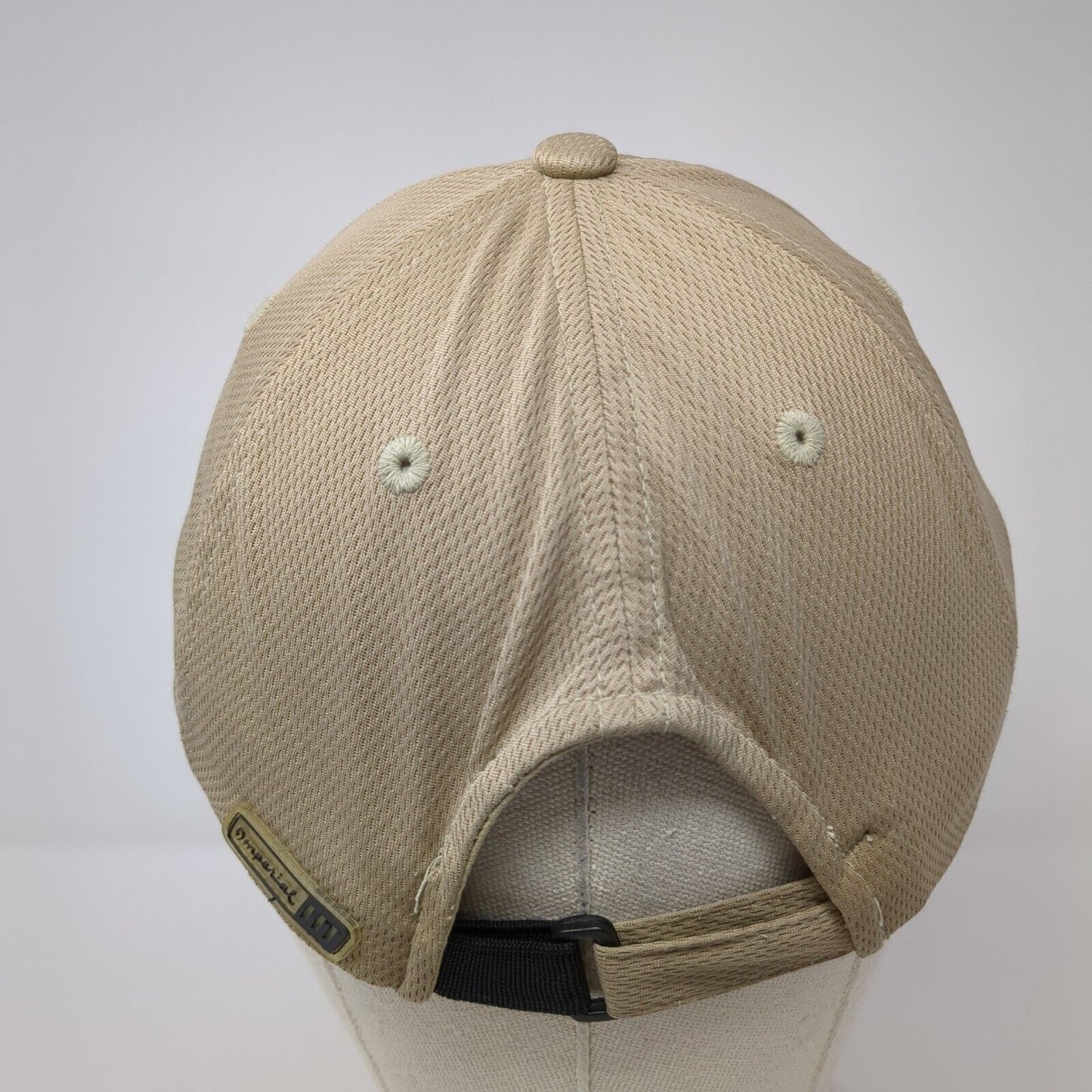 Imperial Strapback Hat Tan One Size Adjustable Embroidered 6 Panel