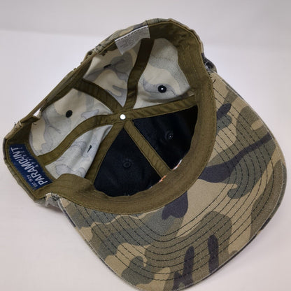 Mtn Land Snapback Hat Camo One Size Adjustable Embroidered Paramount