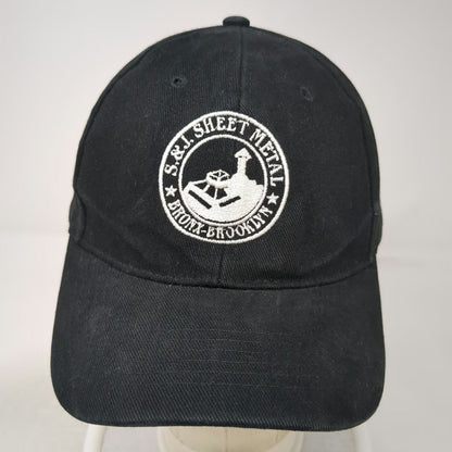 S.&J. Sheet Metal Bronx Brooklyn Baseball Cap Black One Size Strapback Logo Hat