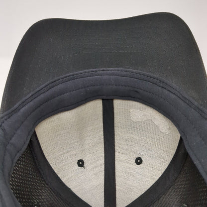PUMA Strapback Mesh Back Hat Black One Size Solid Adjustable 6 Panel