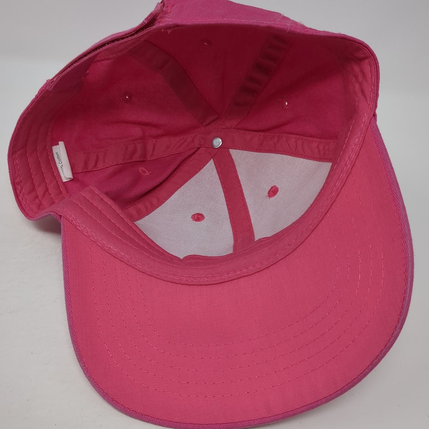 Unbranded Strapback Hat Pink One Size Adjustable Solid Cotton Blank