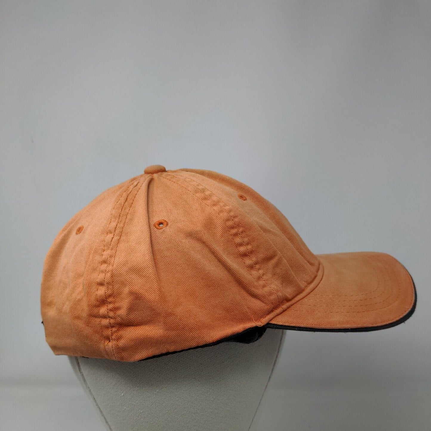 Ashworth Fitted Hat Orange Large-XL Embroidered 6 Panel Vent Holes
