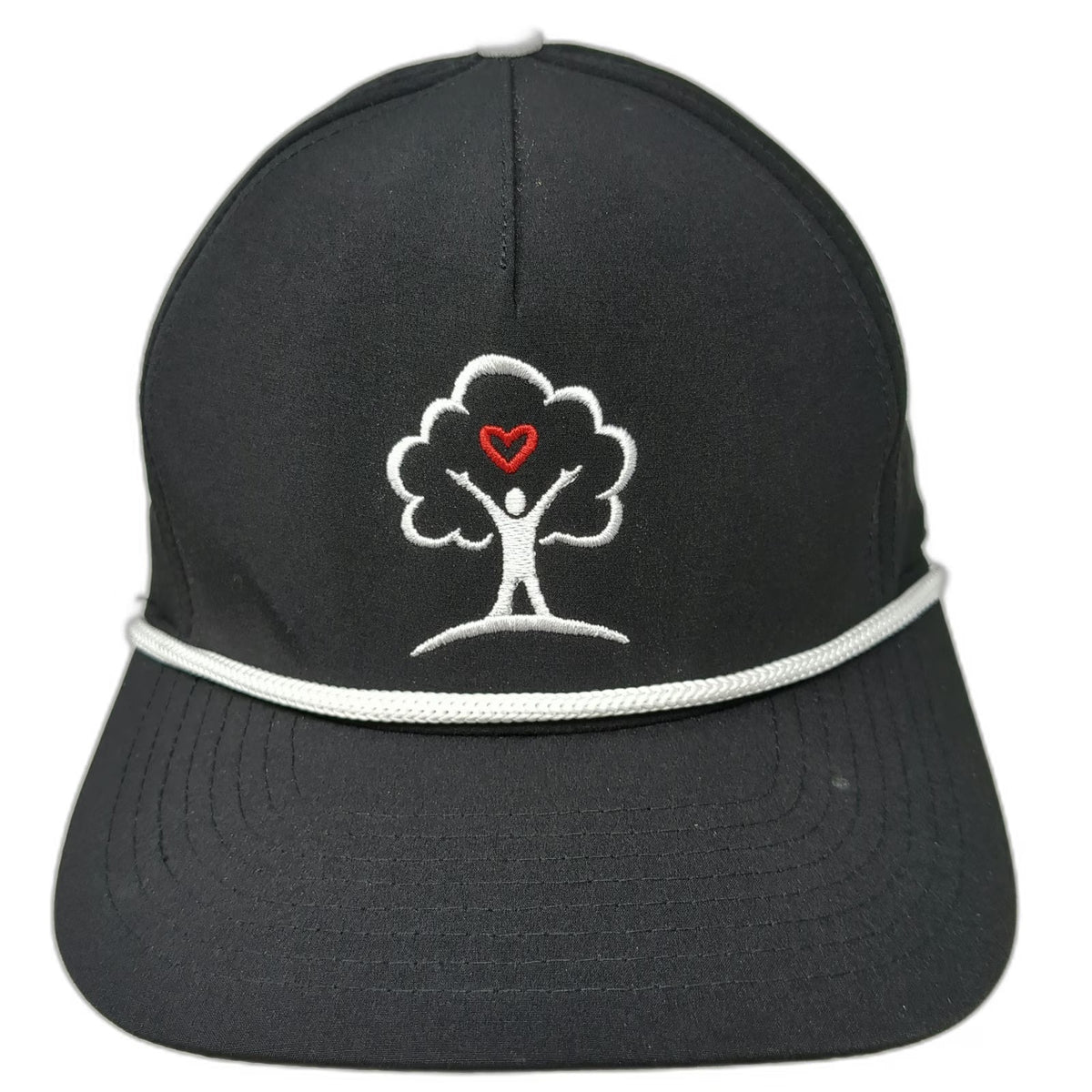 Pins & Aces 5 Panel Black One Size Hat Freedom Youth Rope Snapback Logo Golf