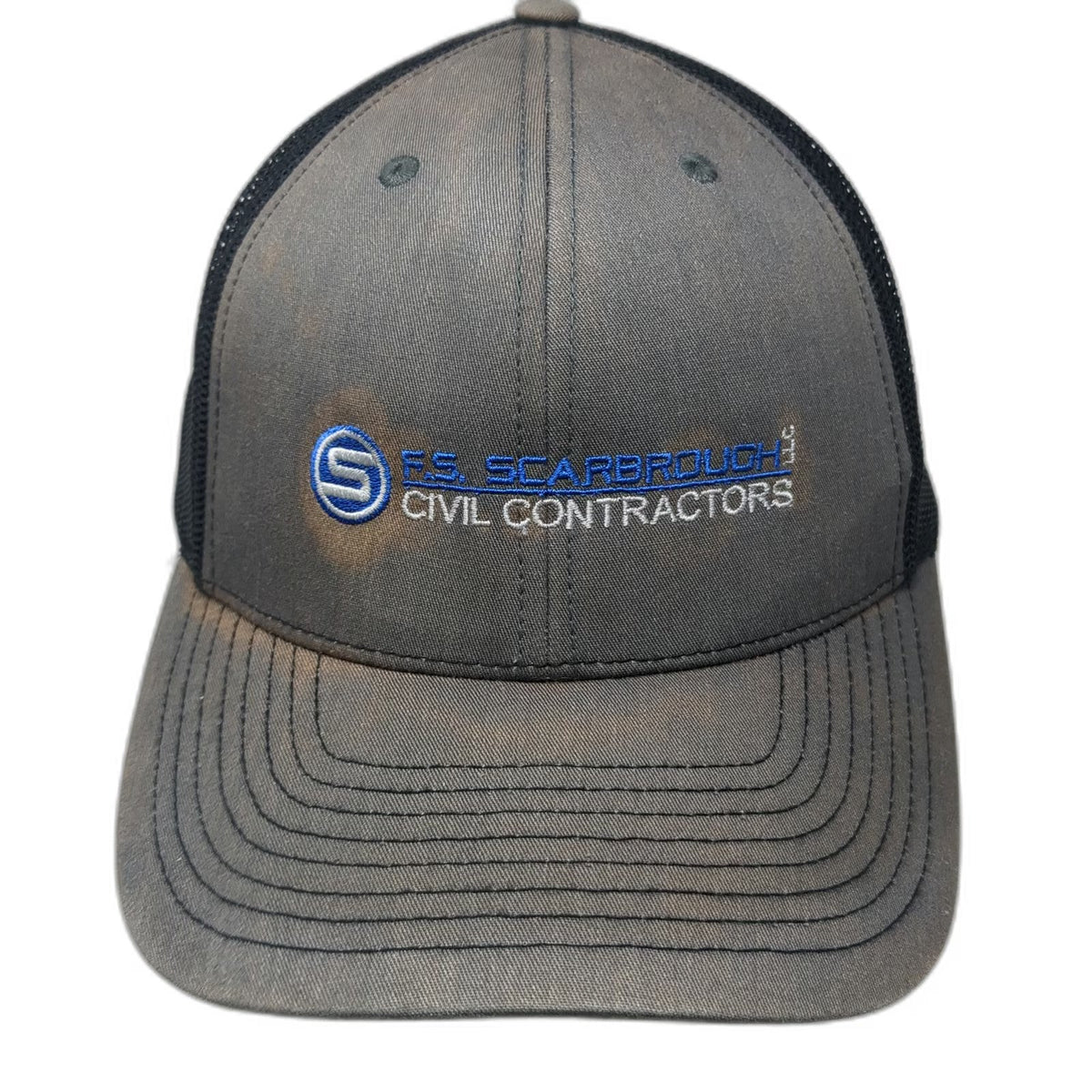 Richardson Trucker Hat Gray One Size F.S. Scarbrough Civil Contractors Snapback