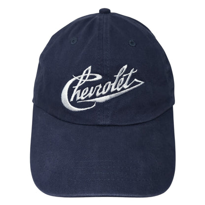 Chevrolet Spell Out Slideback Hat Blue One Size Adjustable Embroidered