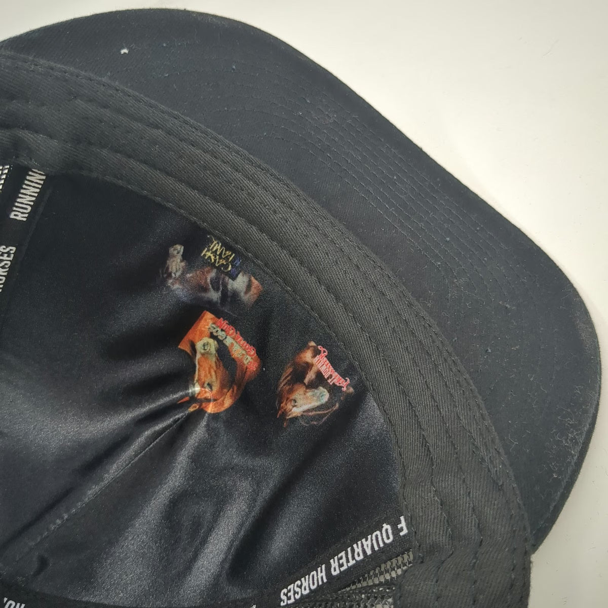 CF Custom Hats Trucker Hat Black One Size Running F Quarter Horses Mesh Patch