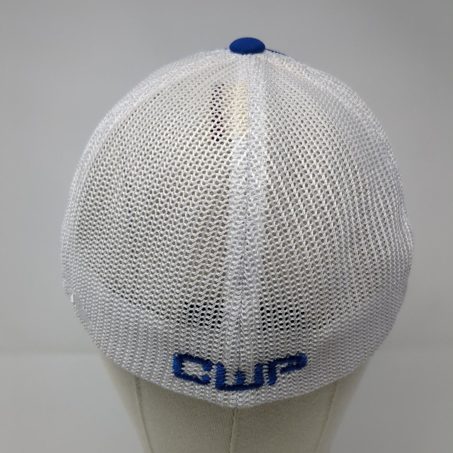 College Works Painting Fitted Trucker Hat Blue 6 7/8-7 3/8 Flexfit Mesh Back