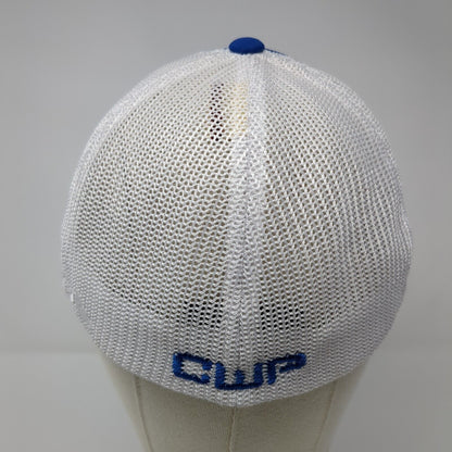 College Works Painting Fitted Trucker Hat Blue 6 7/8-7 3/8 Flexfit Mesh Back
