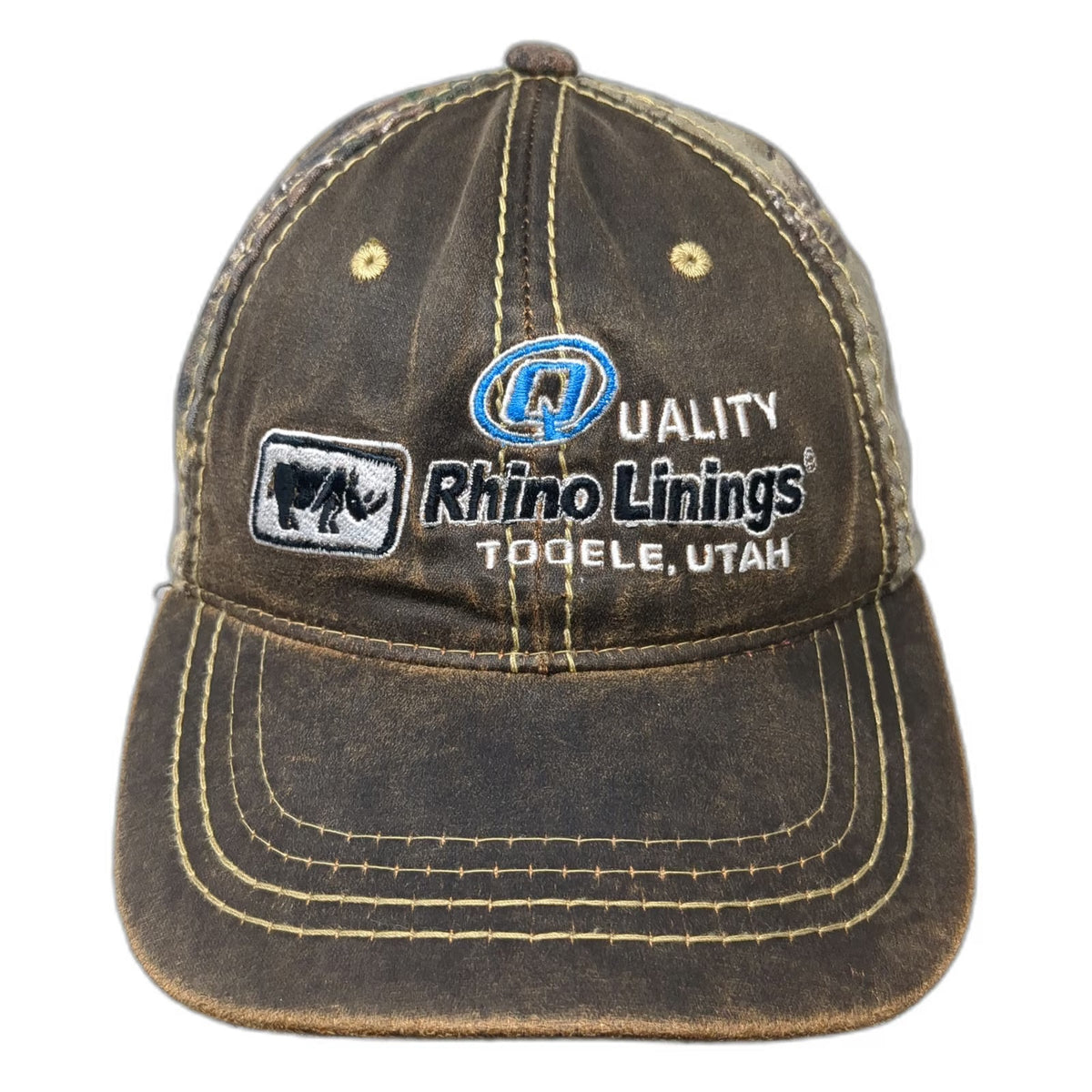 Port Authority Rhino Linings Tooele Utah Brown Camo Baseball Cap One Size Hat