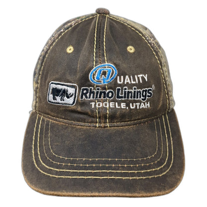 Port Authority Rhino Linings Tooele Utah Brown Camo Baseball Cap One Size Hat