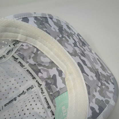 Alter Ego Running 5 Panel White Gray One Size Camo Breathable Performance Hat
