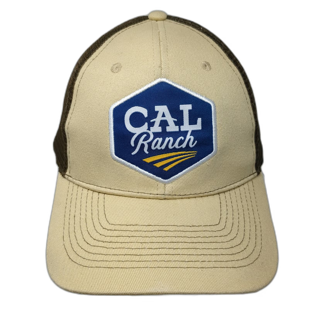 Trucker Hat Brown OSFM CAL Ranch Federal Ammunition Snapback Mesh Patch US Flag