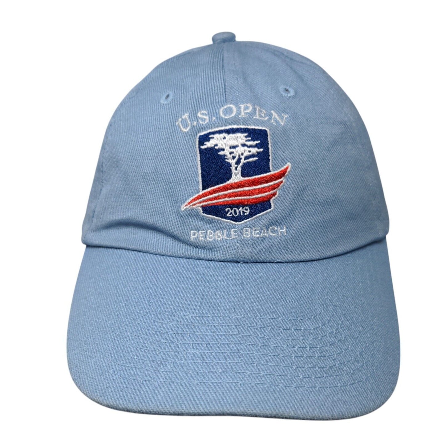 US Open Pebble Beach 2019 Slideback Hat Blue One Size Adjustable USGA Member