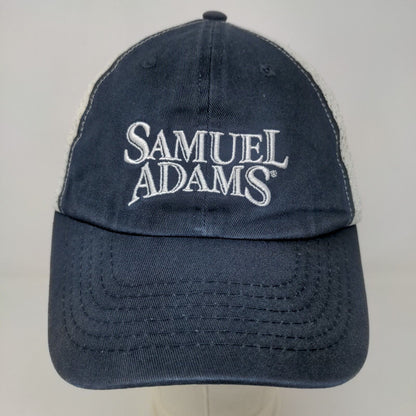 Samuel Adams Men's Strapback Mesh Back Hat Blue White Embroidered Logo Beer