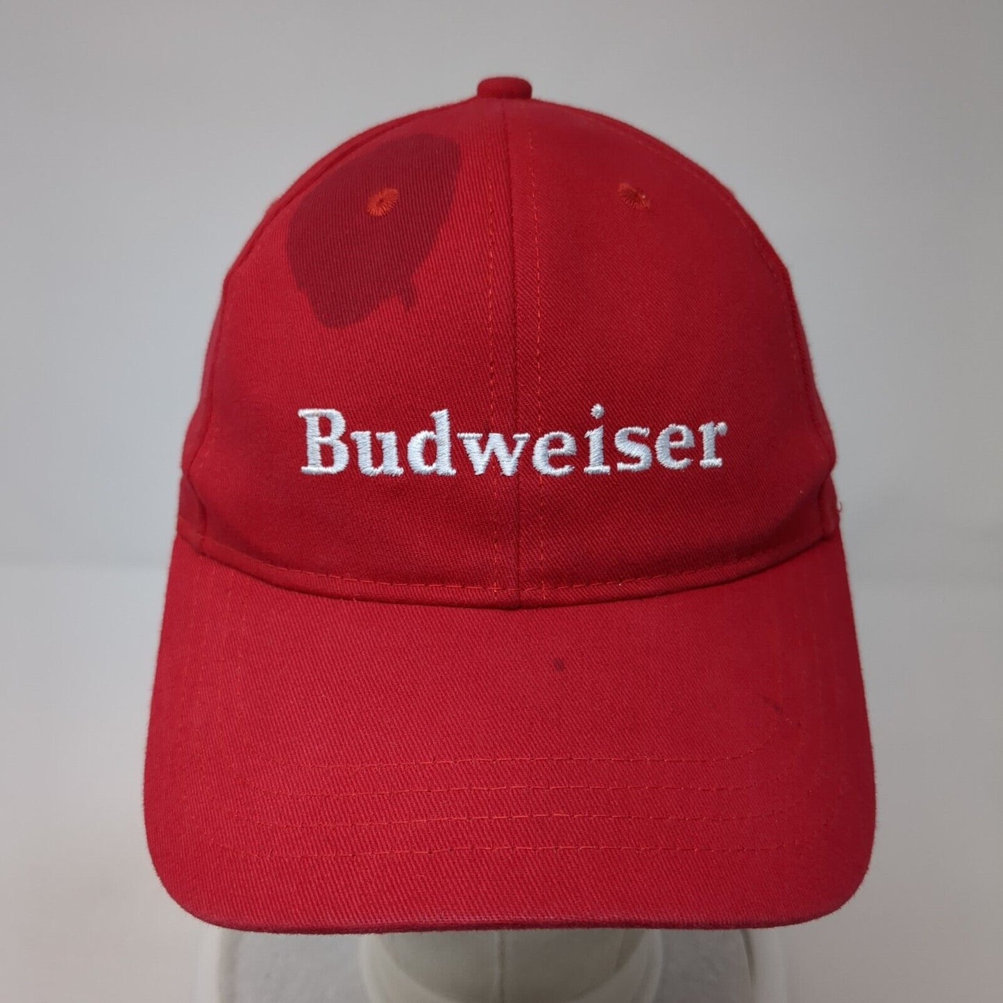 Budweiser Snapback Hat Red One Size Embroidered Adjustable 6 Panel