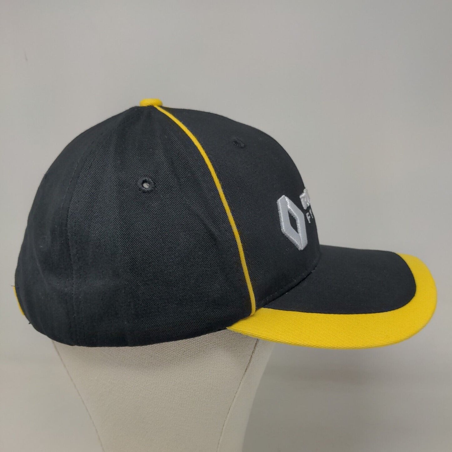 Renault F1 Team Men's Strapback Hat Black Yellow Embroidered Logo 100% Cotton