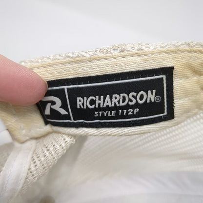 Richardson Trucker Hat Blue OSFM Combat Iron Apparel Mesh Camo Patch Snapback