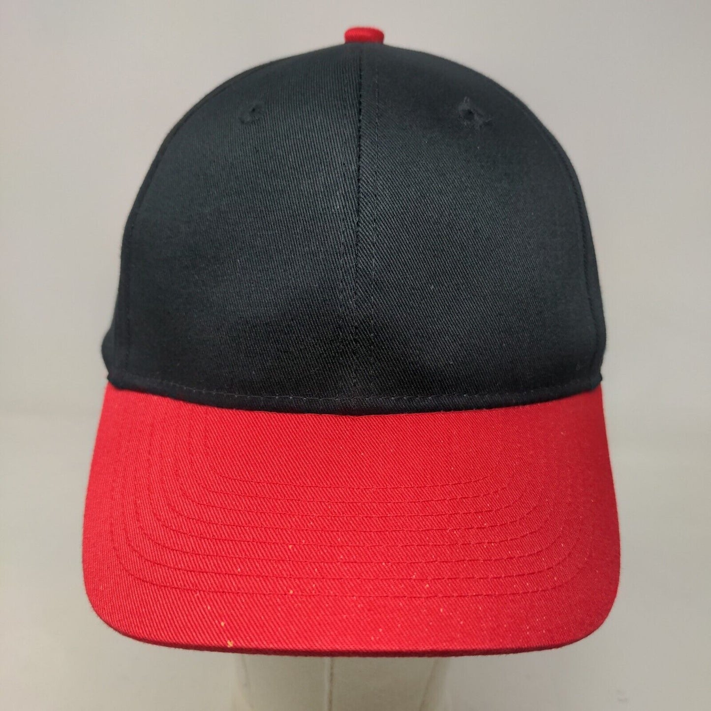 Augusta Sportswear Boy's Strapback Hat Black Red Blank 100% Cotton