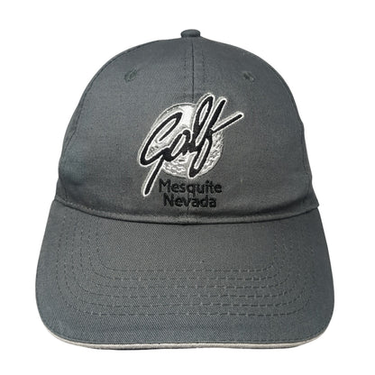 Golf Mesquite Nevada Strapback Baseball Cap Gray One Size Adjustable Embroidered