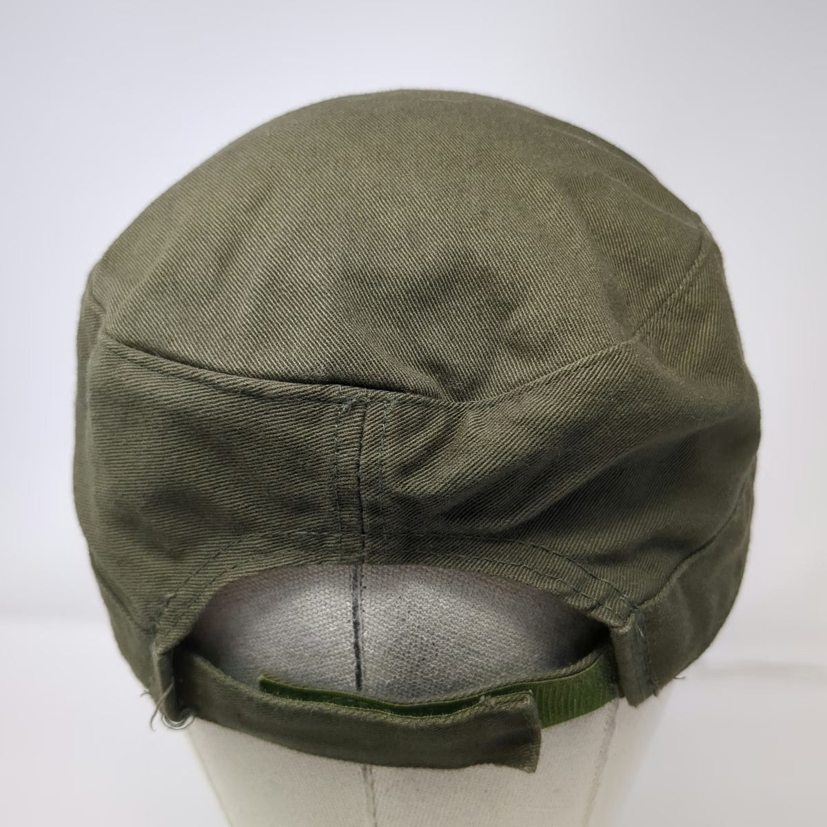 Decky Army Cap Green One Size Cotton Strapback Military Style Solid Plain Hat